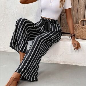Minimalist wide leg high waist pants